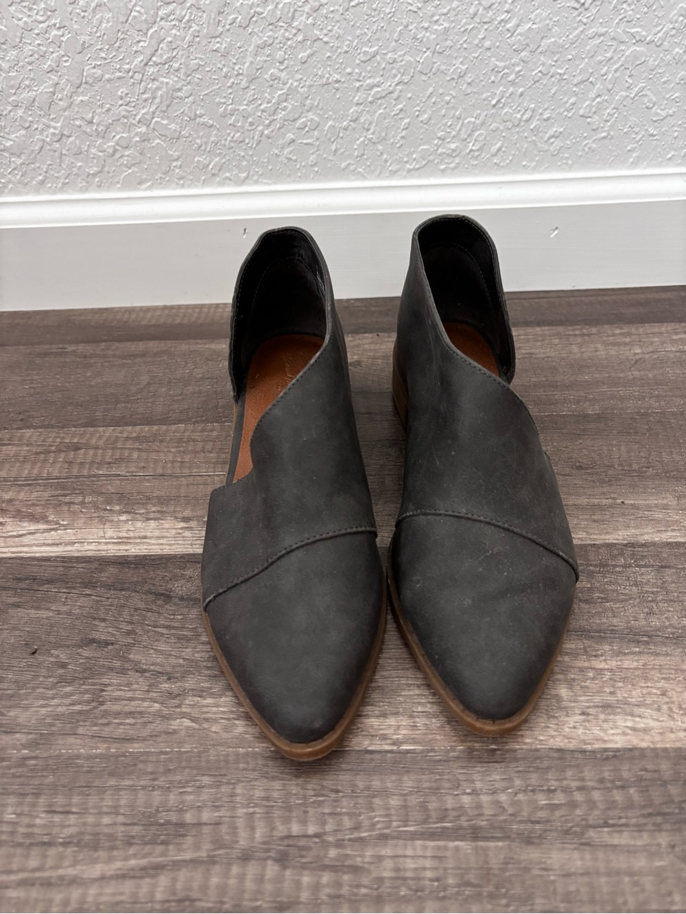 Target Gray Pointed D'Orsay Flats with Brown Sole